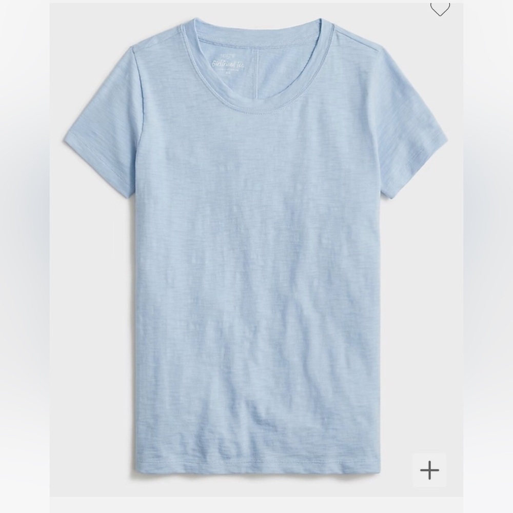 J. Crew Soft Blue Girlfriend Tee